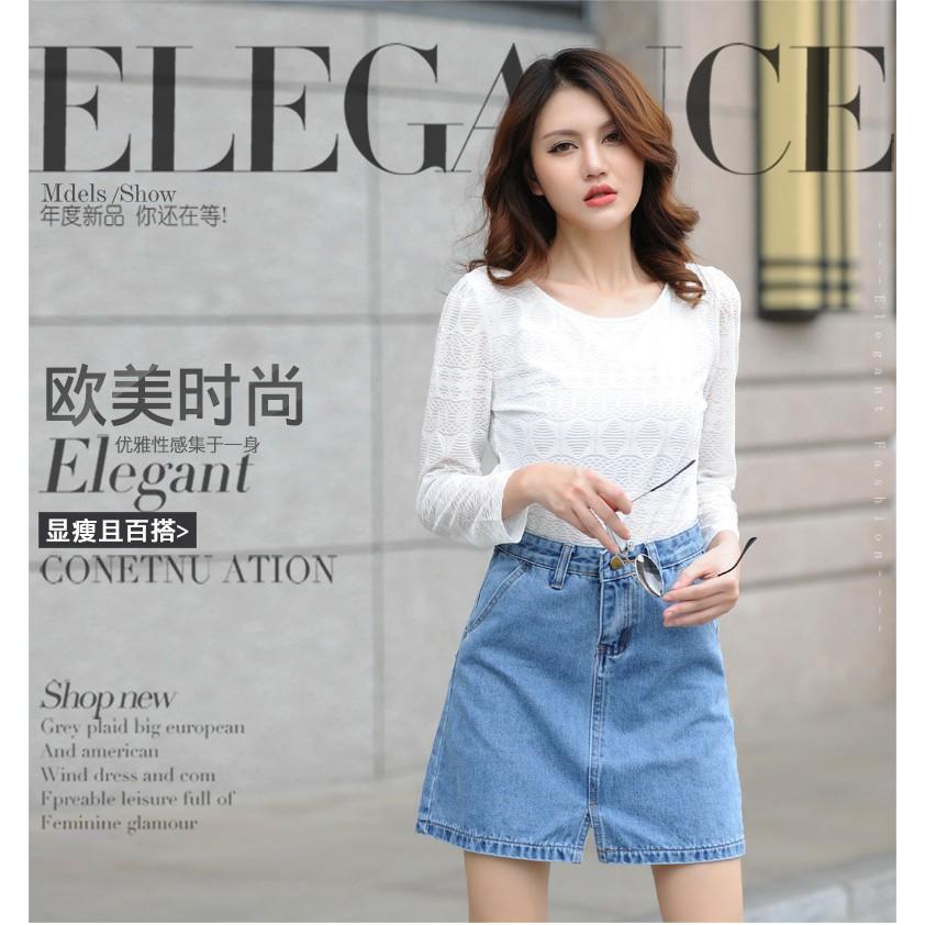 Chân váy dáng chữ A cạp cao