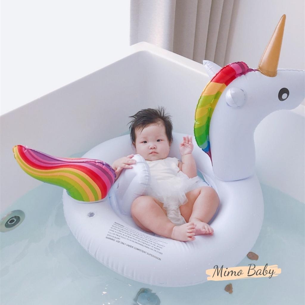 Phao bơi hình kì lân dễ thương, an toàn chống lật cho bé PB09 Mimo Baby