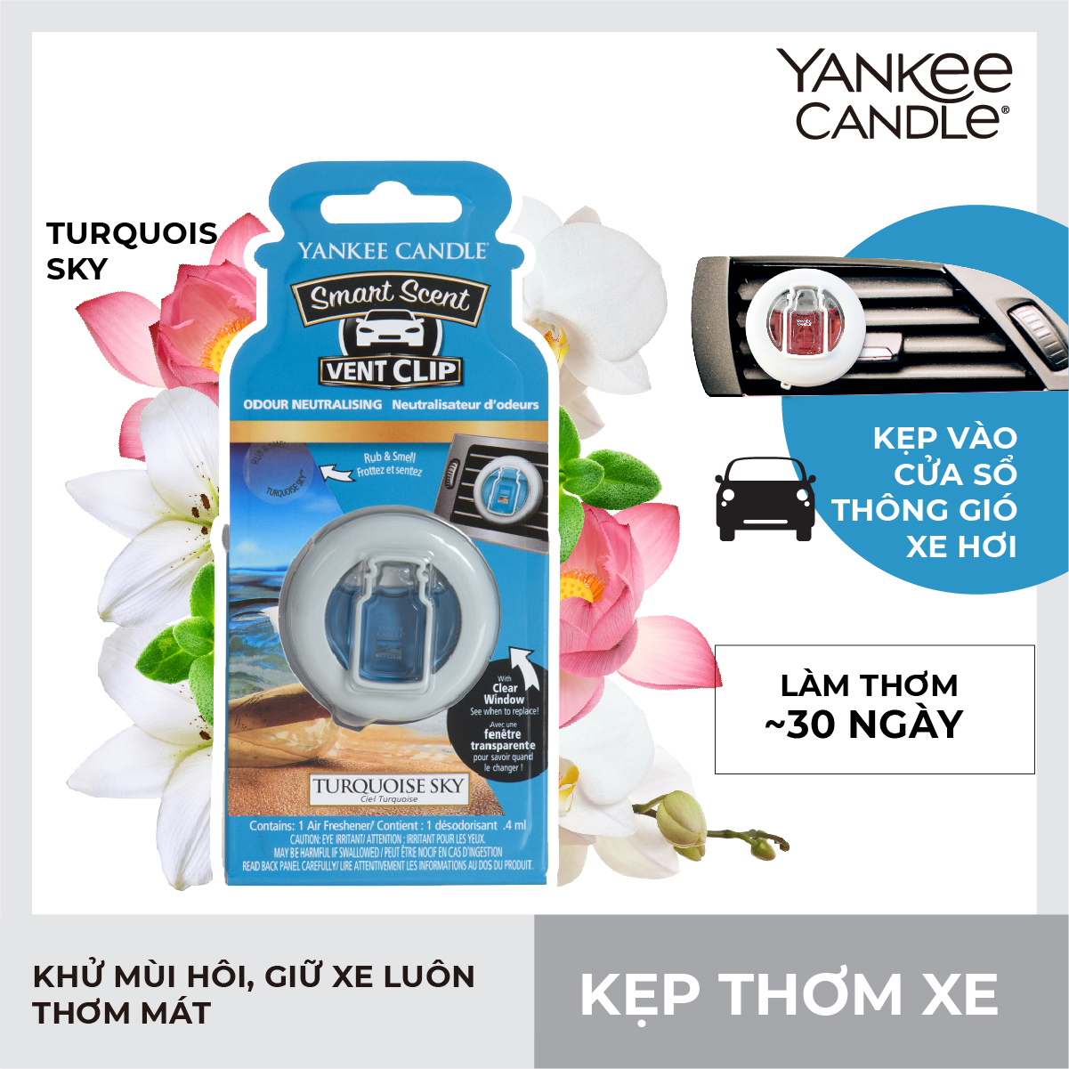 Kẹp thơm xe Yankee Candle - Turquoise Sky