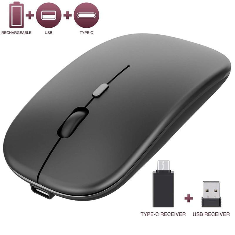 Chuột ko dây cổng USB và Type-C cho laptop và laptop táo