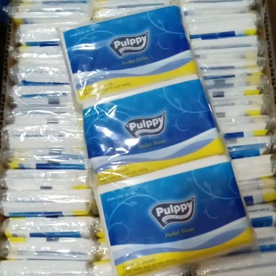 Khăn Giấy Lụa Pulppy Bỏ Túi Mềm Mịn Nhiều Lớp Nhỏ Gọn Tiện Lợi