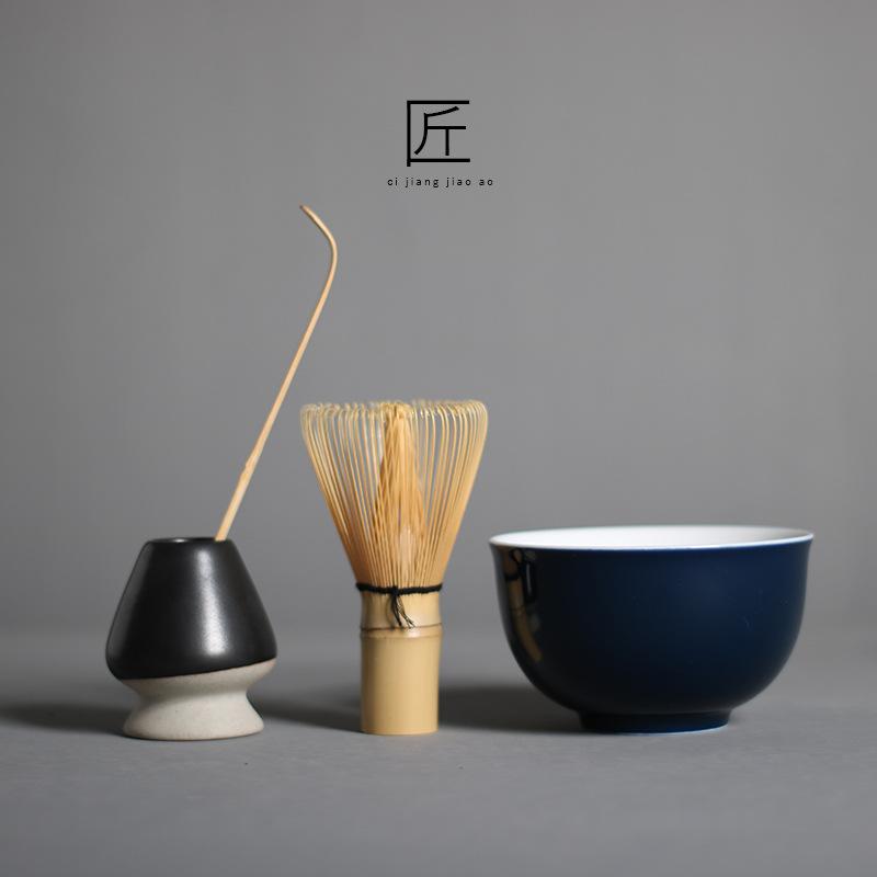 1-4 Cái/bộ Truyền Thống Matcha Giftset Tre Matcha Đánh Muỗng Ceremic Matcha Bát Đánh Giá Đỡ Matcha