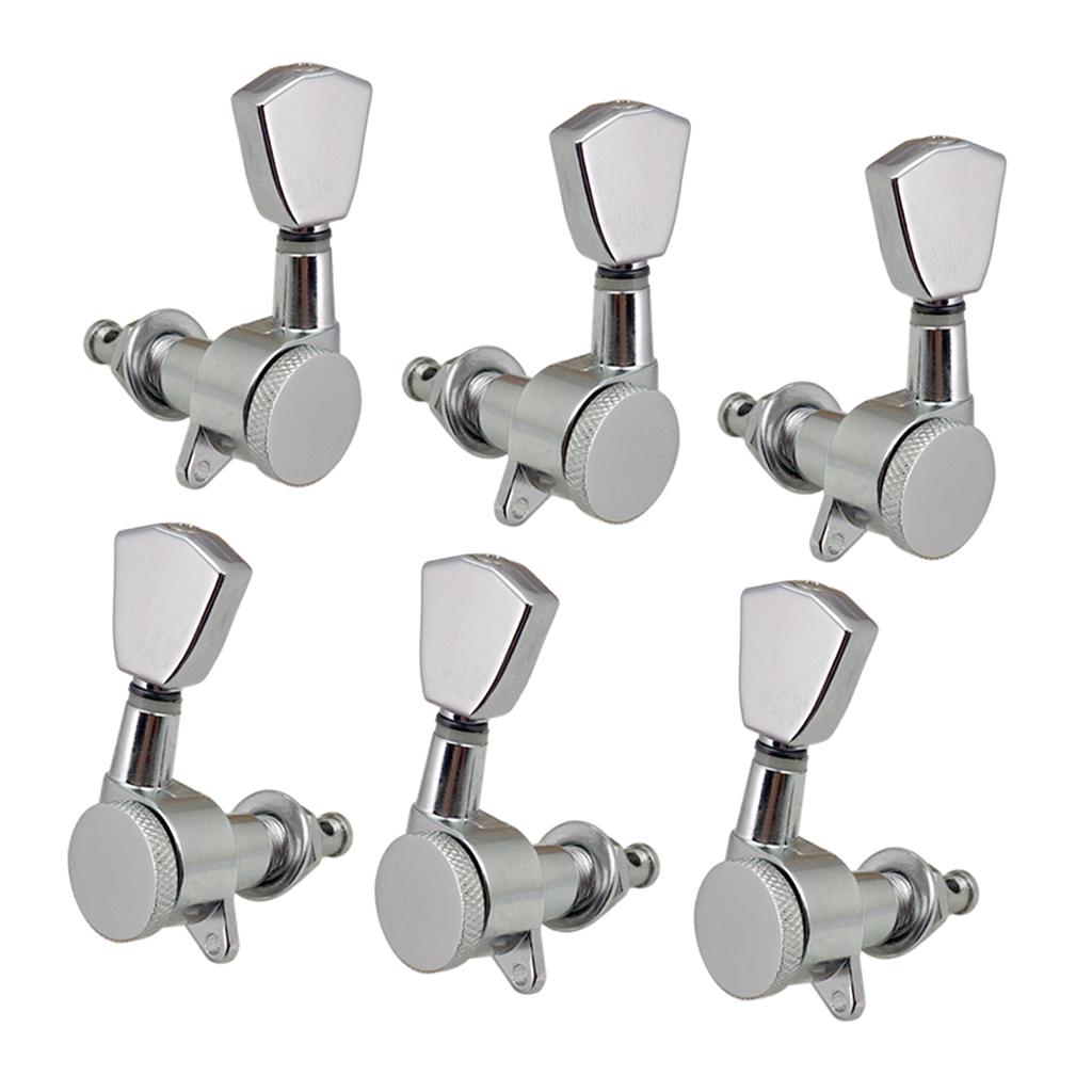 3L3R Đàn Guitar Điện Chỉnh Chốt Máy Đầu Núm Phần Phụ Kiện Bạc