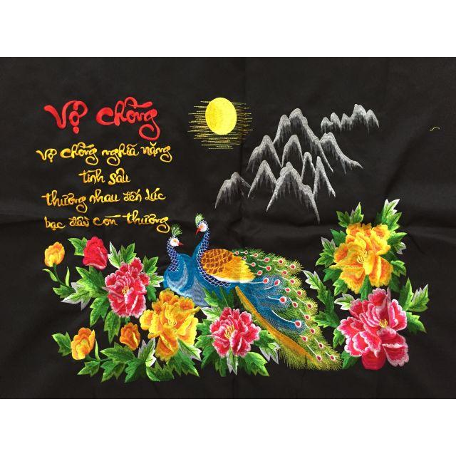 Tranh thêu vi tính thành phẩm