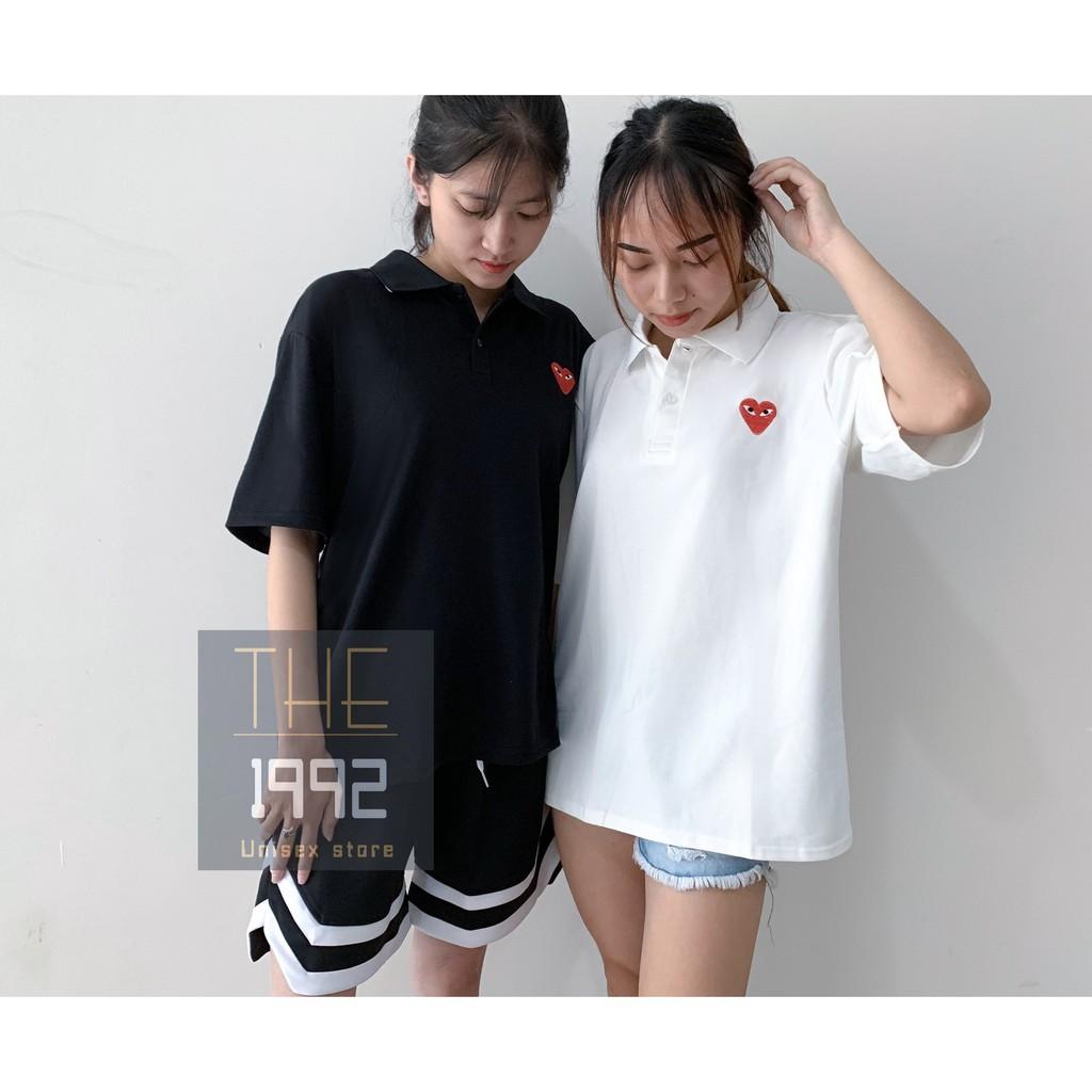 Áo phông cổ bẻ tay lỡ The 1992 Unisex Tim 2 màu full size M L XL