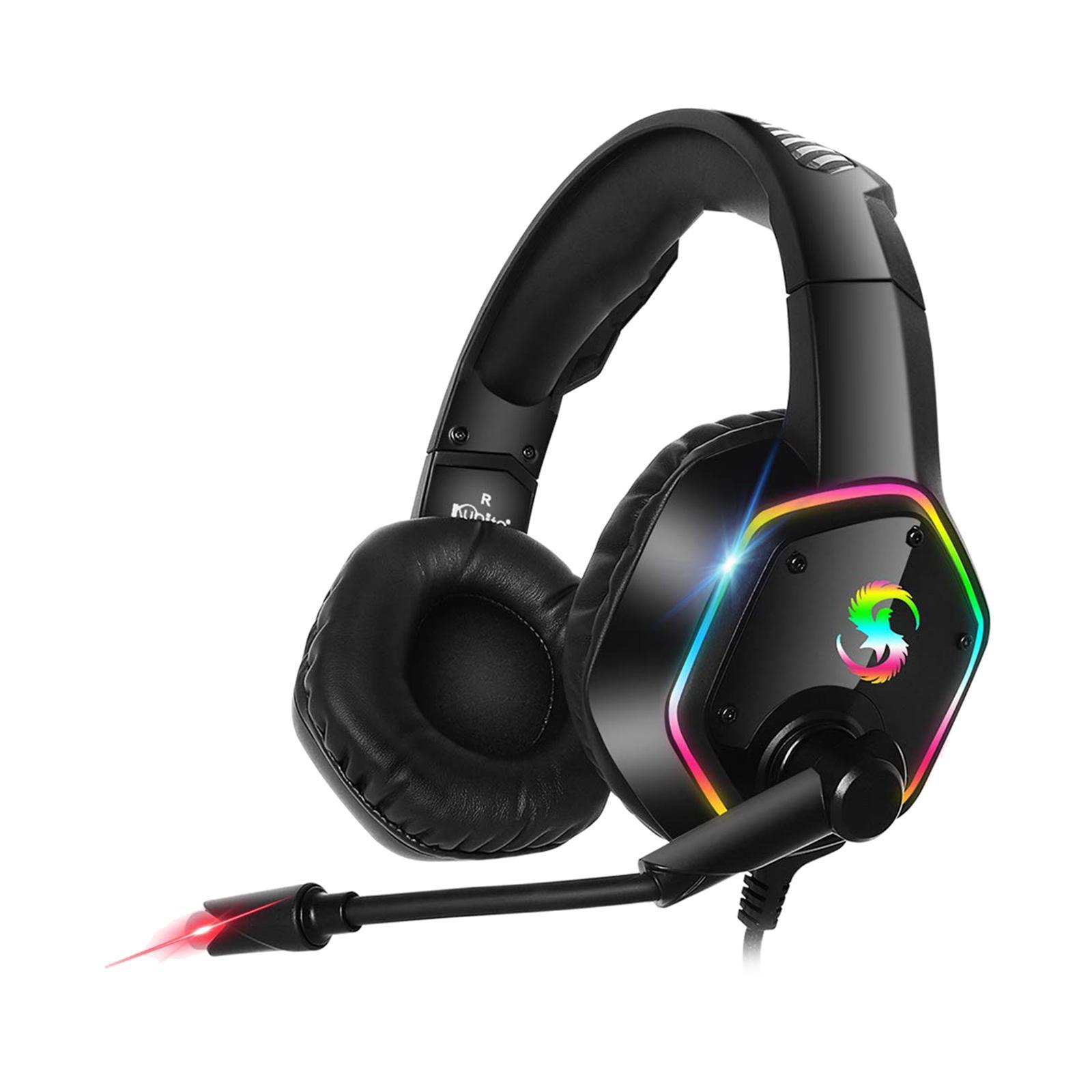 Premium LED Gaming Headphones RGB Light for Laptop Gamer Smartphone