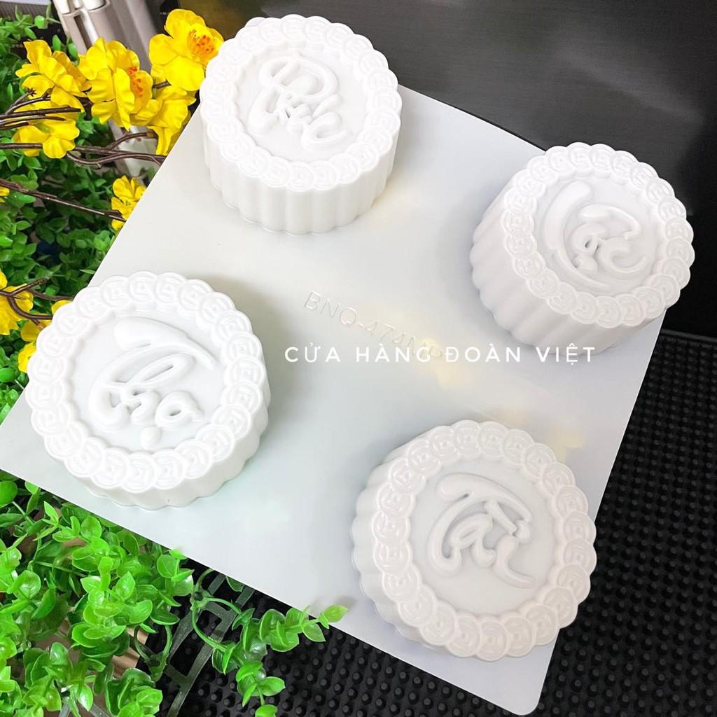 Khuôn Nhấn Xôi, Khuôn Xôi, Khuôn Rau Câu Hình PHÚC LỘC THỌ TÀI 9 cm - Khuôn Nhựa, Sắc Nét