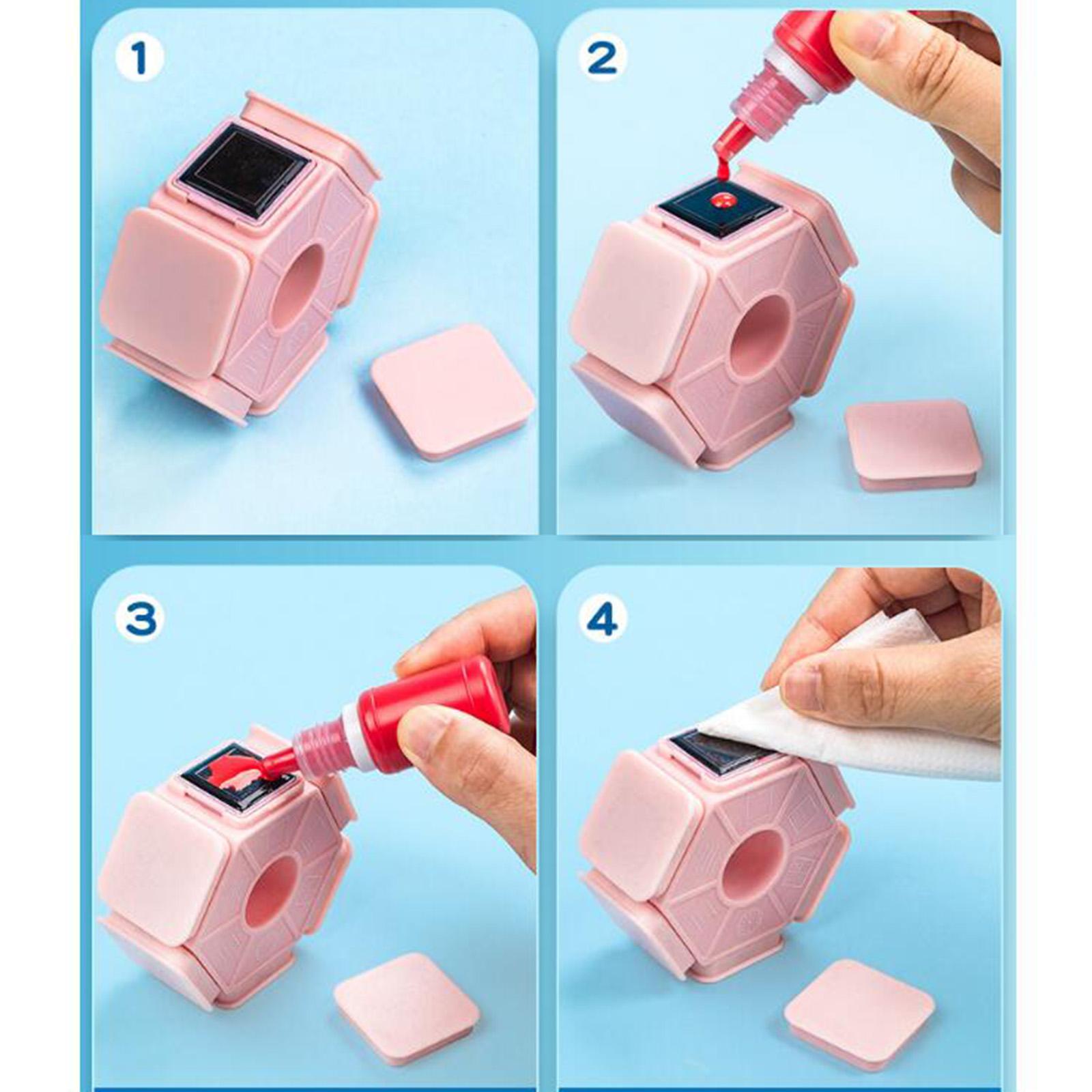 Homework Stamp English Seal Tianzi Grid Stamp for Primary School Student Blue