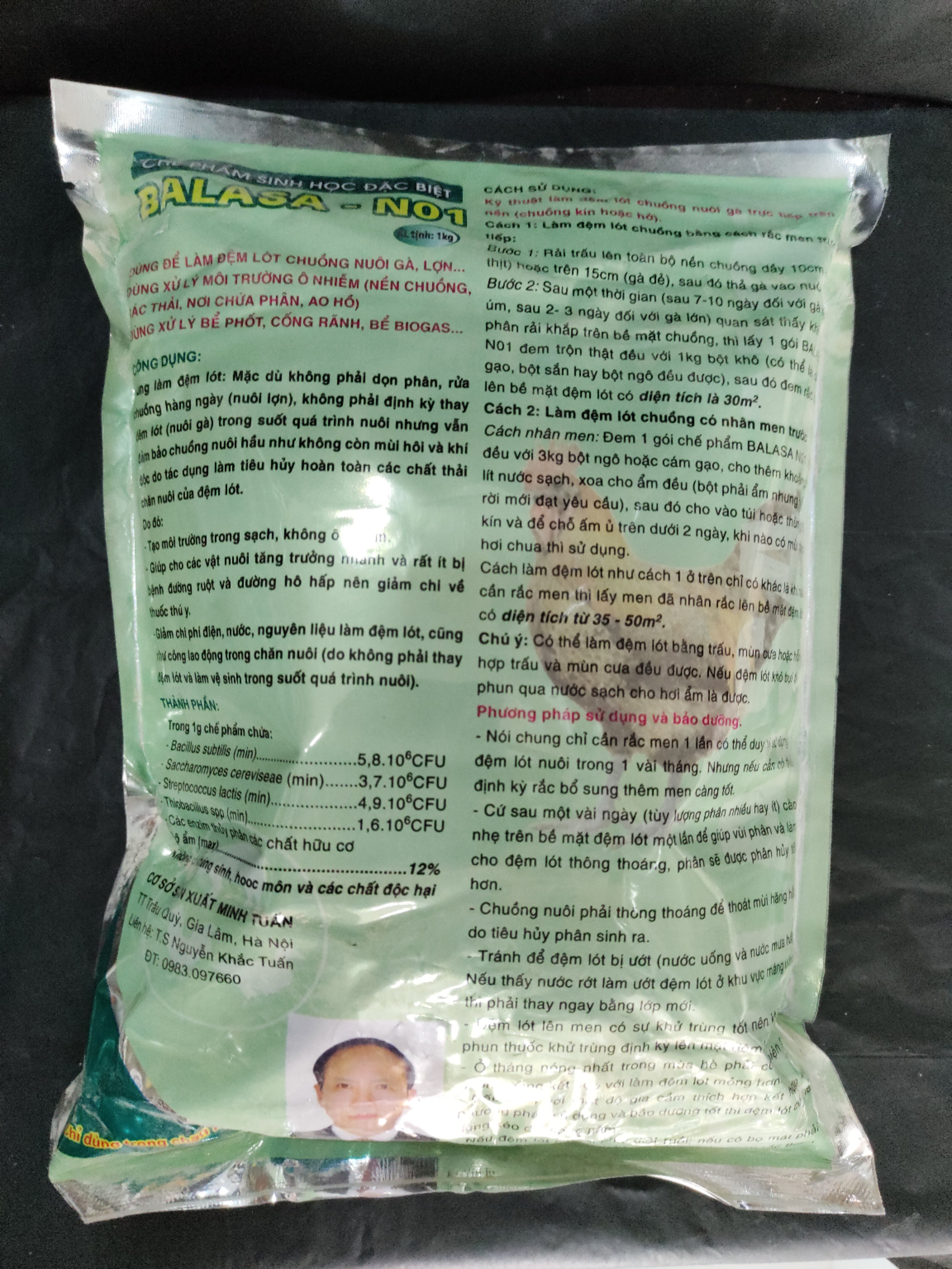 BALASA NO1 1KG Chế phẩm sinh học dùng làm đệm,môi trường lót xử lí