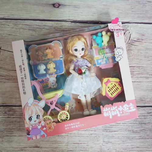 Đồ Chơi Búp Bê BJD Chibi Xe Đẩy Thú Cưng