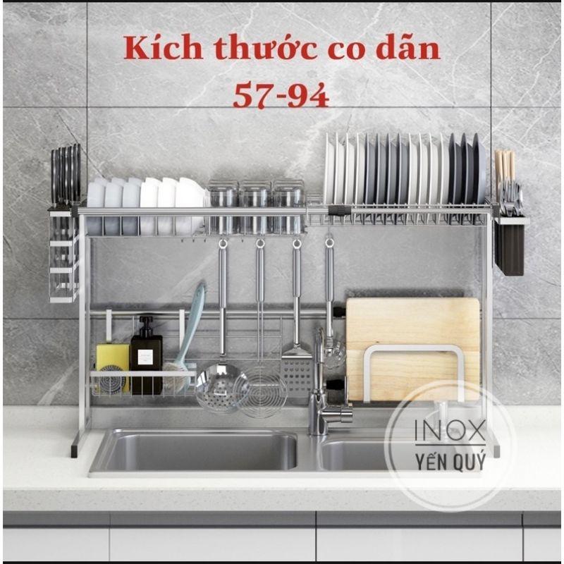 SUS304 KỆ ÚP BÁT ĐŨA TĂNG CHỈNH ĐẶT TRÊN CHẬU RỬA BÁT