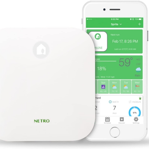 Bộ điều khiển 6 kênh Sprite tưới tự động qua van điện từ bằng wifi có sử dụng app không dây của Netro Mỹ rất cao cấp và thẩm mỹ