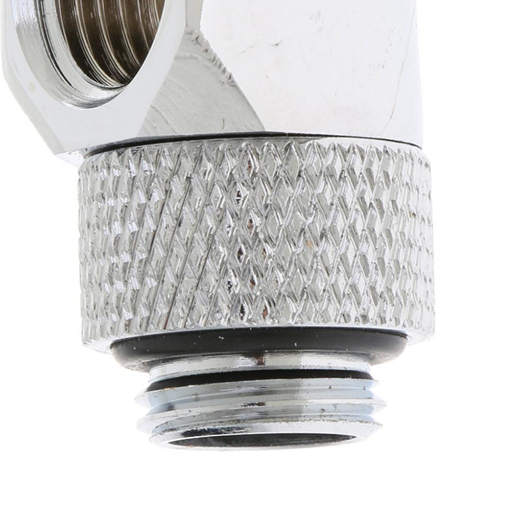 5pcs Nickel-plated Brass G 1/4" Male to Female 90° Rotary Connector Adapter