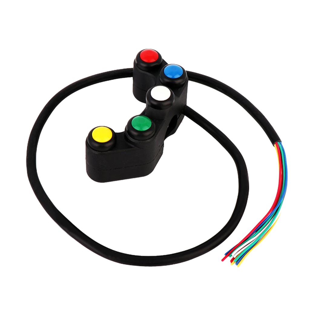 Universal Waterproof 22mm 7/8'' Handlebar Push Button Switch On/Off