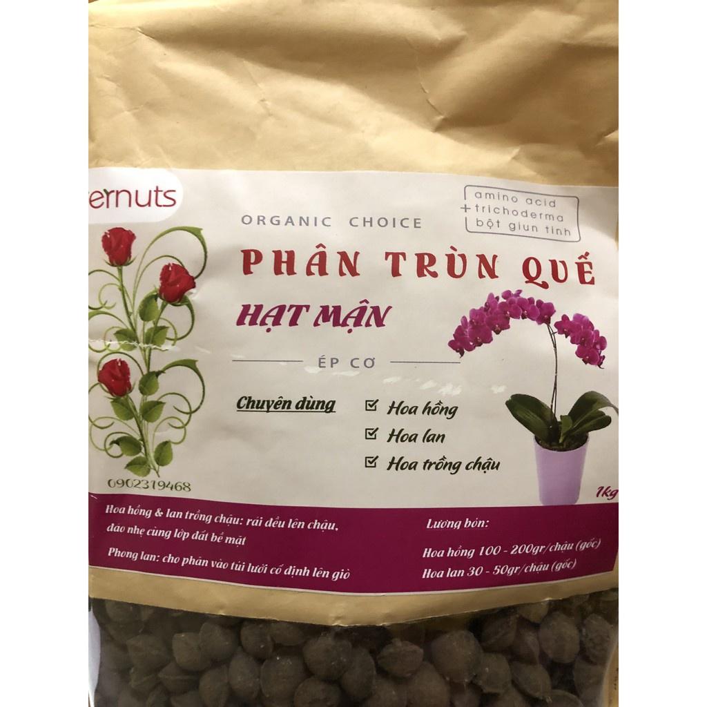 Phân Trùn Quế Hạt Mận Vernuts cho hoa lan và hoa hồng