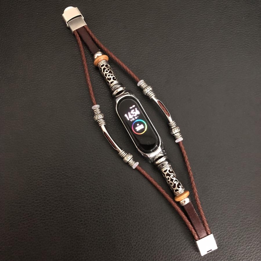 Dây da phong cách cổ điển thay thế cho Xiaomi Mi Band 4 Mi Band 4 5