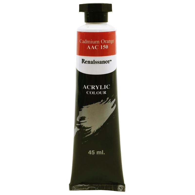 Tuýp Màu Acrylic 45 ml - Renaissance #150 - Cadmium Orange