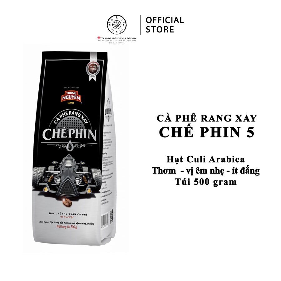 Trung Nguyên Legend - Cà phê rang xay Chế phin 5 - Bịch 500gr