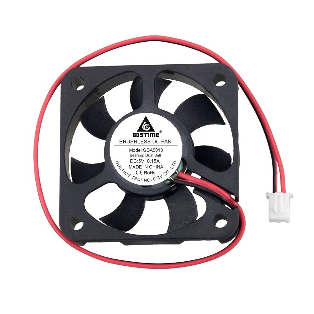 1 Quạt Tản Nhiệt Không Chổi Than Kép 5010 50mm X 10mm 5cm Dc 5v 2pin Cho Máy In 3d
