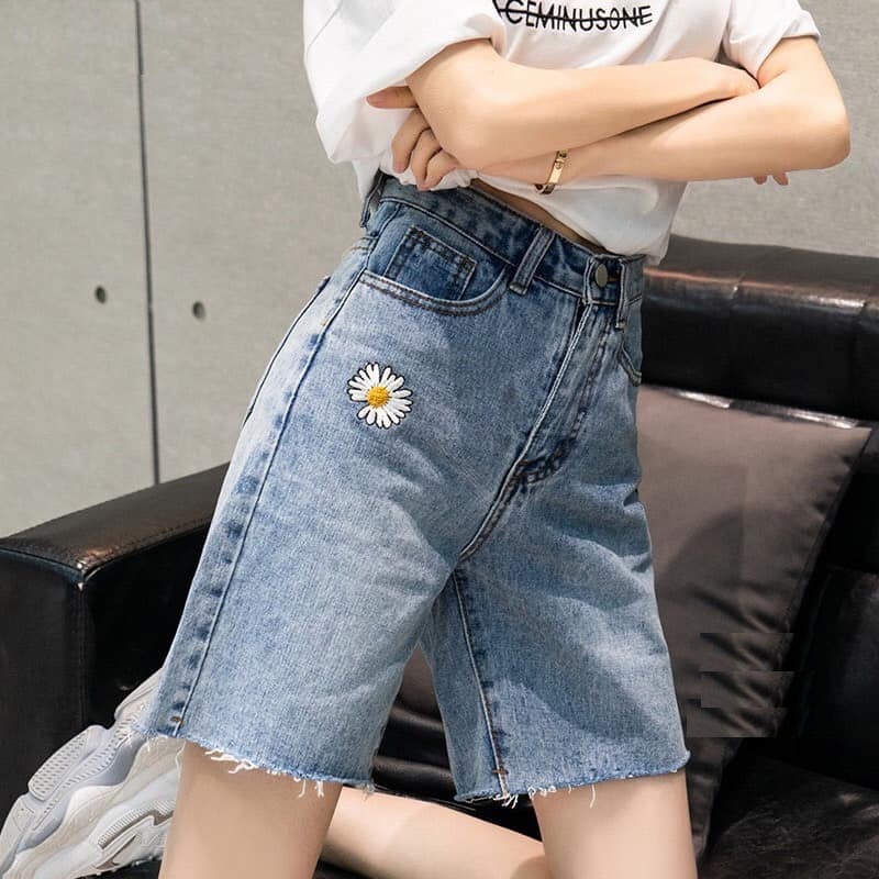 QUẦN SHORT JEAN NỮ NGỐ THÊU HOA  - GV5277