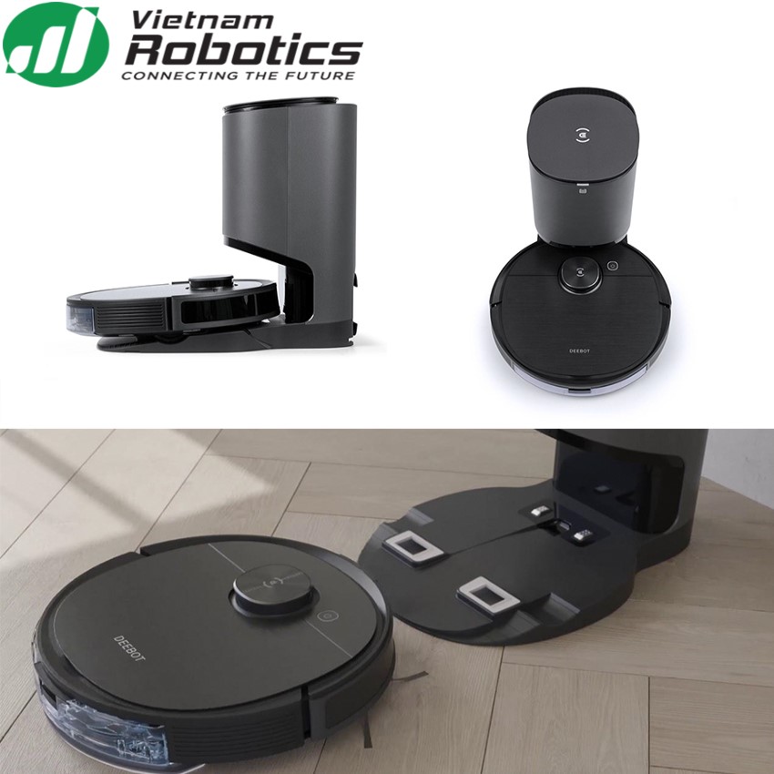 Dock sạc hút rác tự động cho robot hút bụi lau nhà Ecovacs Deebot N8, N8 Pro, N10, T8, T8 AIVI, T9 - Phiên bản quốc tế - Bảo hành 24 tháng