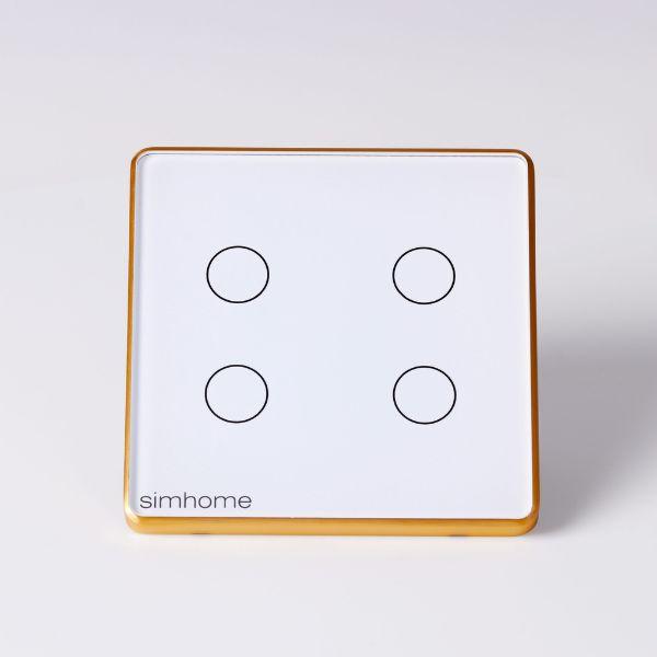 Công tắc cảm ứng Zigbee SimHome S3 – Tiêu chuẩn – 4 nút