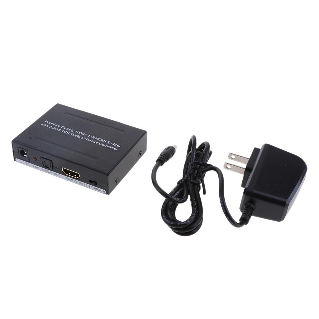 1In Optical Splitter Converter Stereo Audio Extractor US Plug