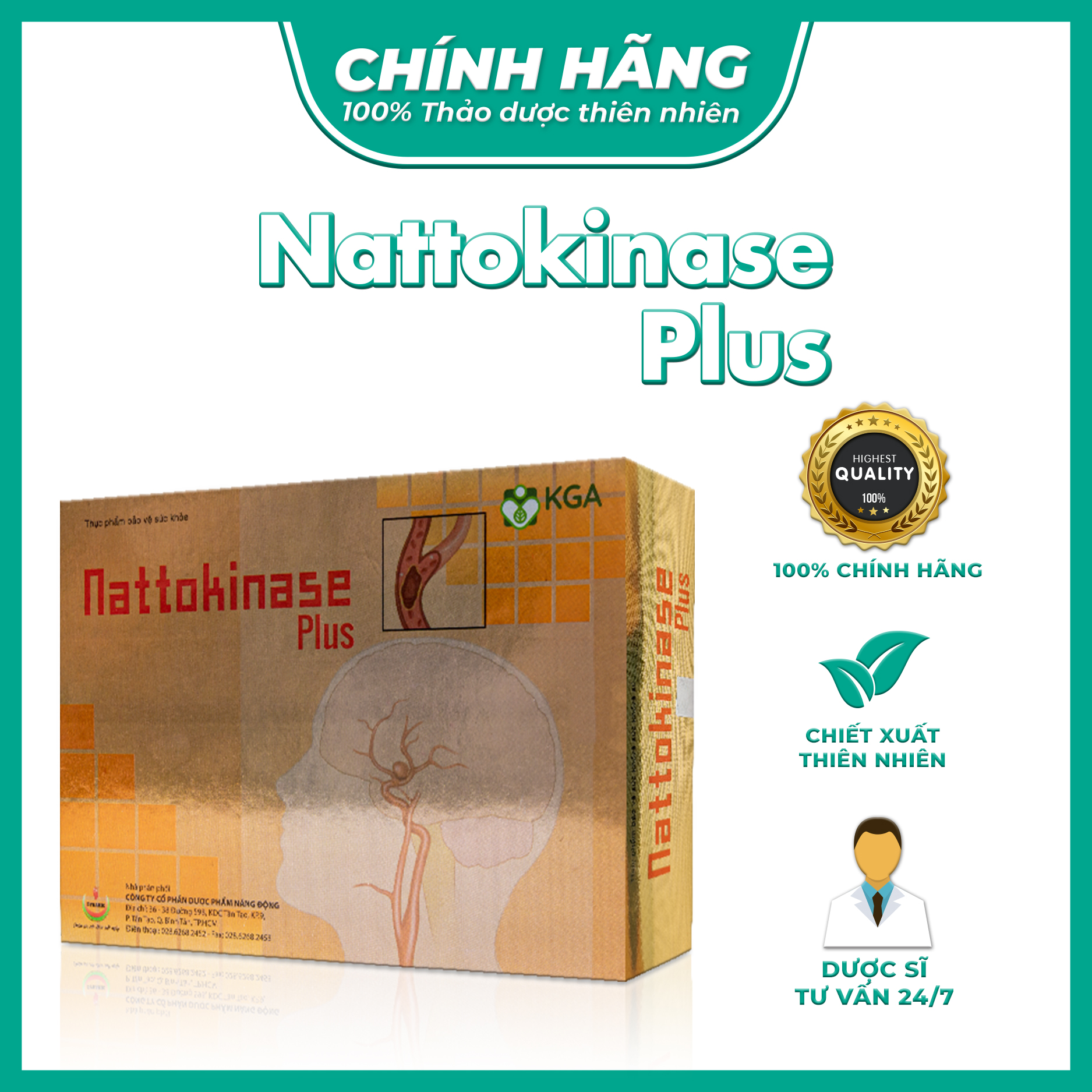 NATTOKINASE PLUS - NĂNG ĐỘNG - GIẢM NGUY CƠ HÌNH THÀNH VÀ TAN CỤC MÁU ĐÔNG