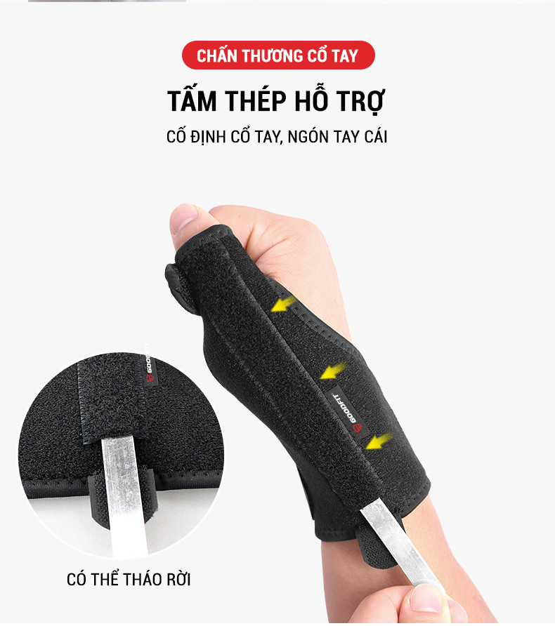 Băng nẹp cố định ngón tay cái, cổ tay GoodFit GF305W (trái/phải)