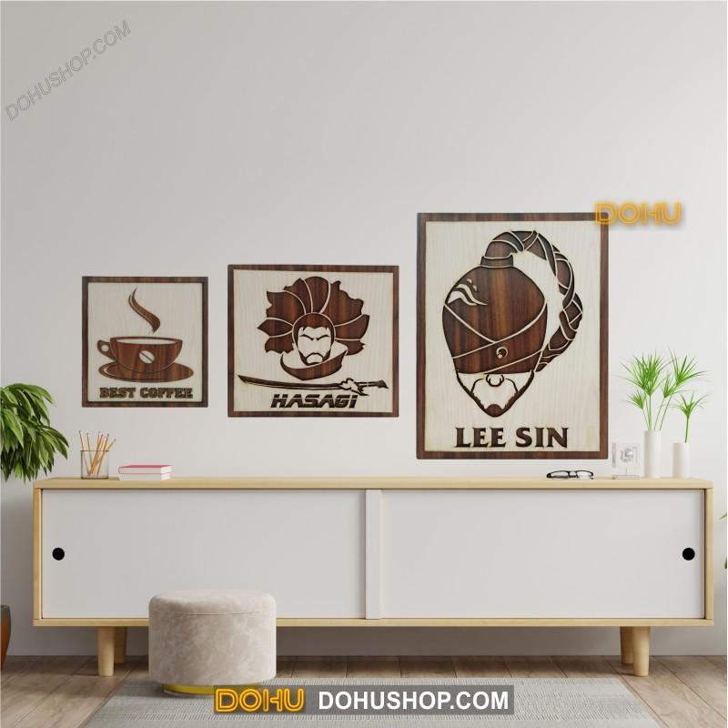 Tranh Treo Tường Bằng Gỗ Handmade DOHU017: Quốc Tướng Yasuo - Thiết Kế Đơn Giản, Độc Đáo, Sang Trọng