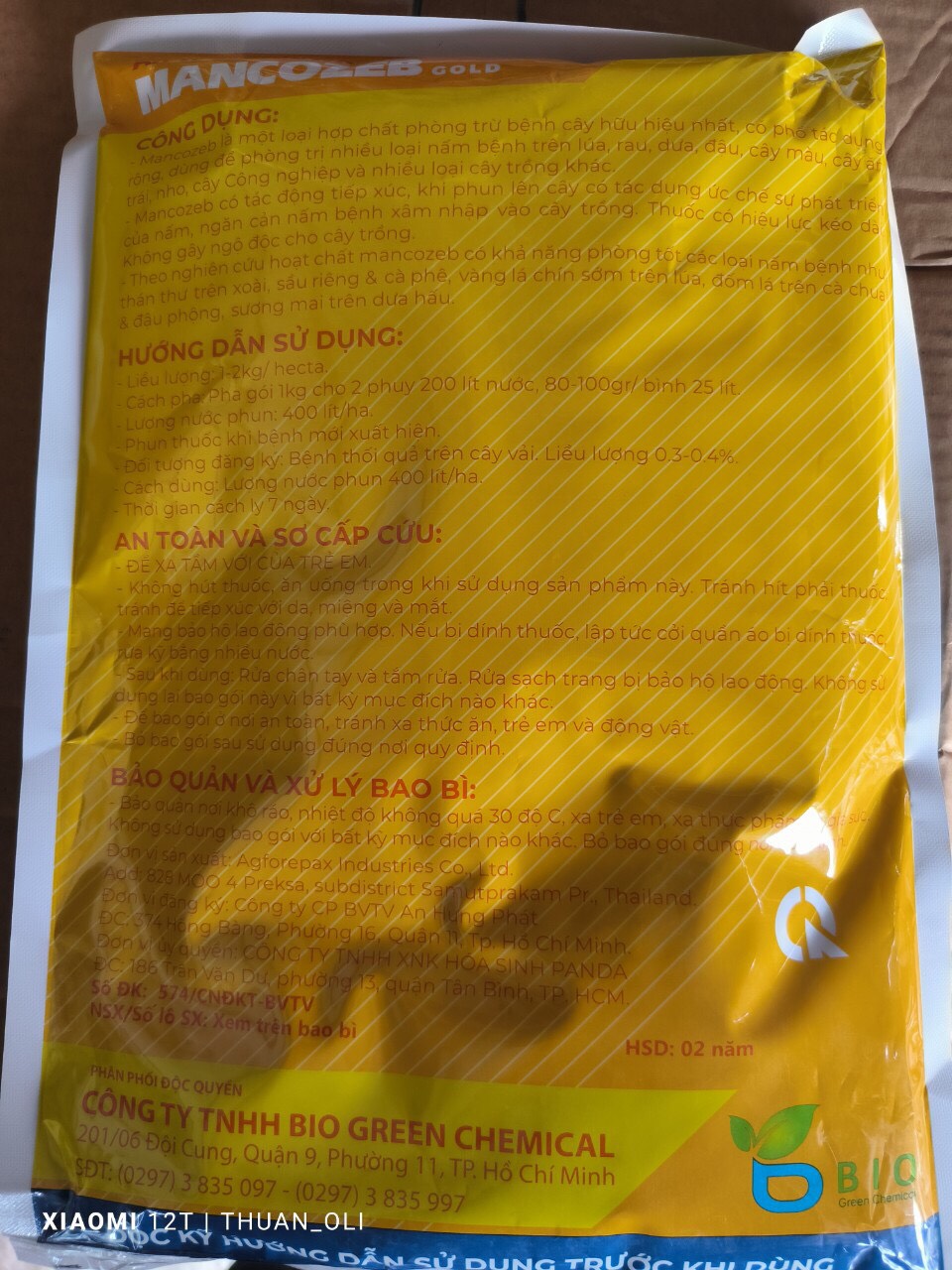 Thuốc trừ bệnh MANCOZEB , An-K-Zeb đặc trị nấm bệnh phổ rộng KLT: 1KG