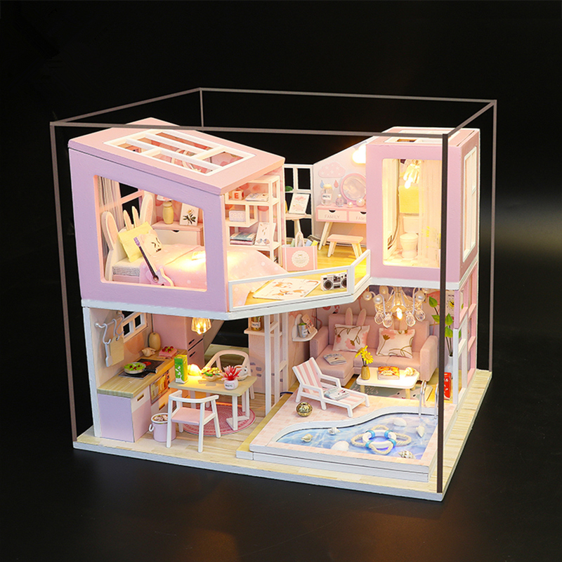 Mô hình nhà DIY Doll House First Meet Kèm Mica Chống bụi