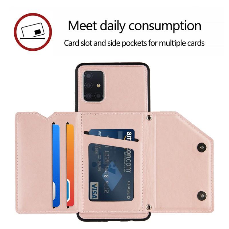 Ốp điện thoại da kiểu ví đế lật cho SAMSUNG GALAXY A21S A20 A30 A31 A50 A70 A51 A71 A81 A91 NOTE 10 LITE S10 LITE