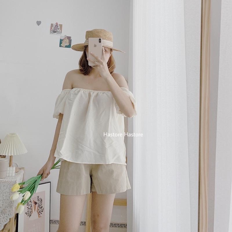 Áo trễn vai rớt tay chất xốp deal 99k