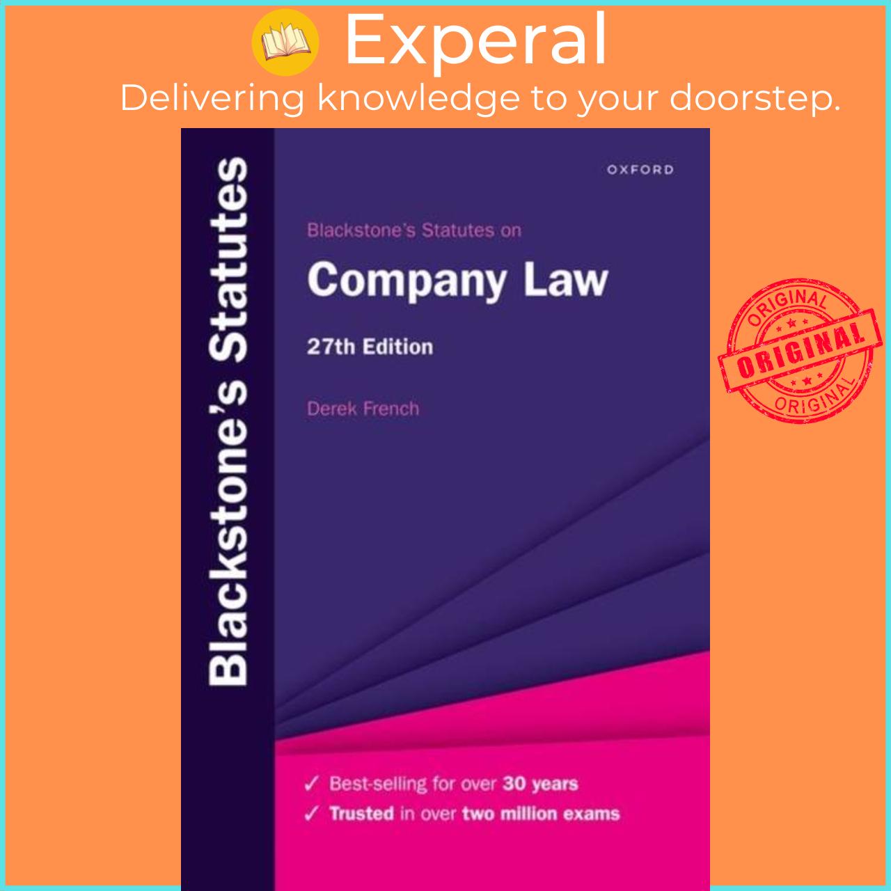 Hình ảnh Sách - Blackstone's Statutes on Company Law by Derek French (UK edition, paperback)