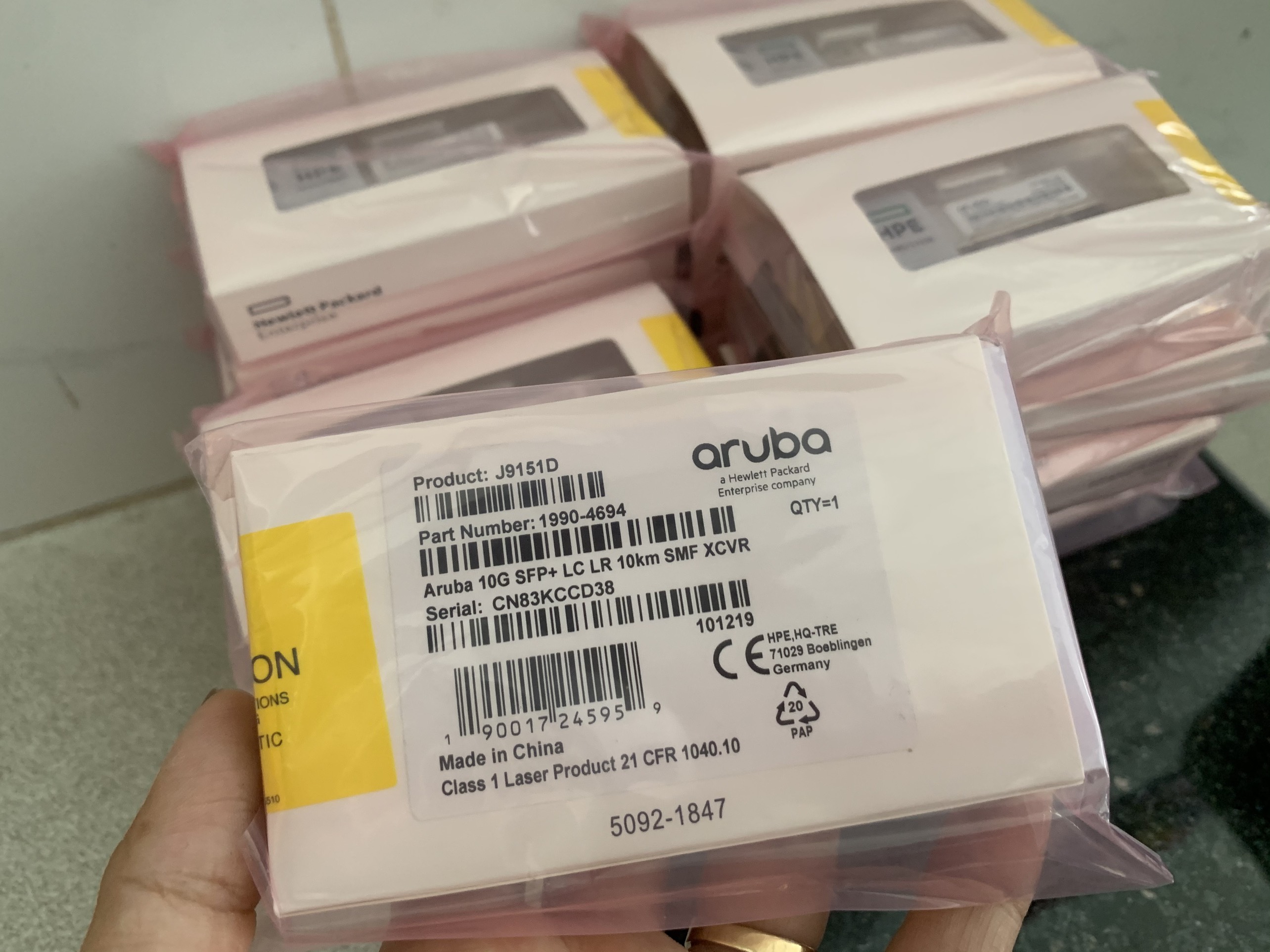 Mô đun quang Aruba J9151D 10G SFP+ LC LR 10km SMF XCVR  Transceiver hàng nhập khẩu