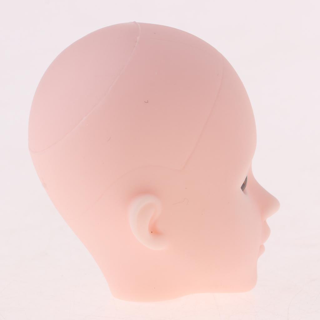 Beautiful Female Gray Eyes No Makeup Head for 1/6 BJD OB Doll DIY Making Body Parts
