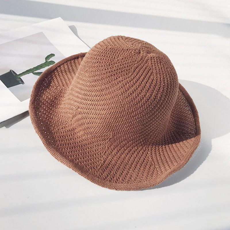 Nón bo dệt kim trơn màu giản dị thời trang cho nữ