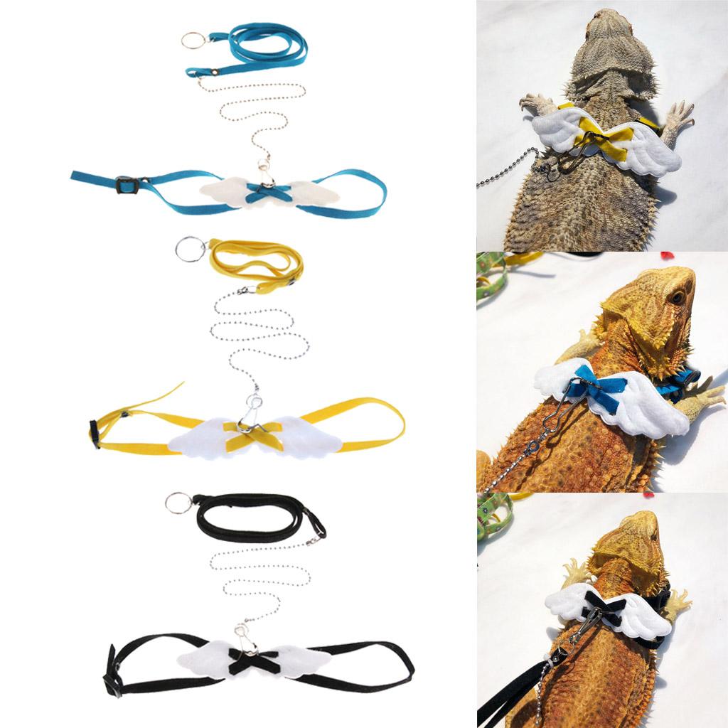 Bearded Dragon Reptile Lizard Gecko Turtle Tortoise Adjustable Harness Leash