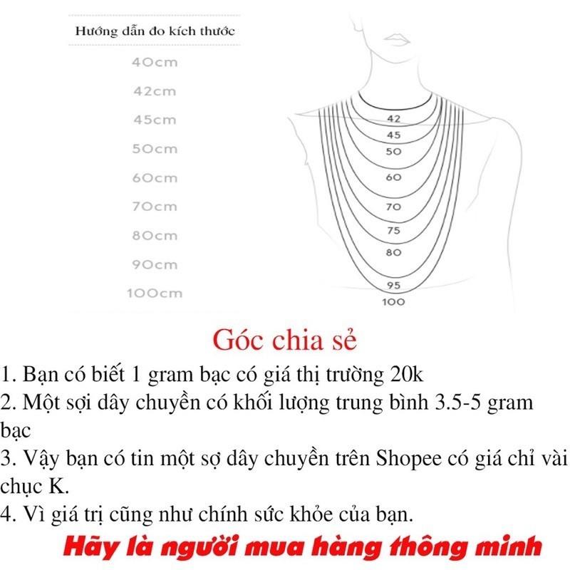 Vòng cổ bạc cho bé gái mắt xích đẹp trang sức  HDJ mã DT-55-1