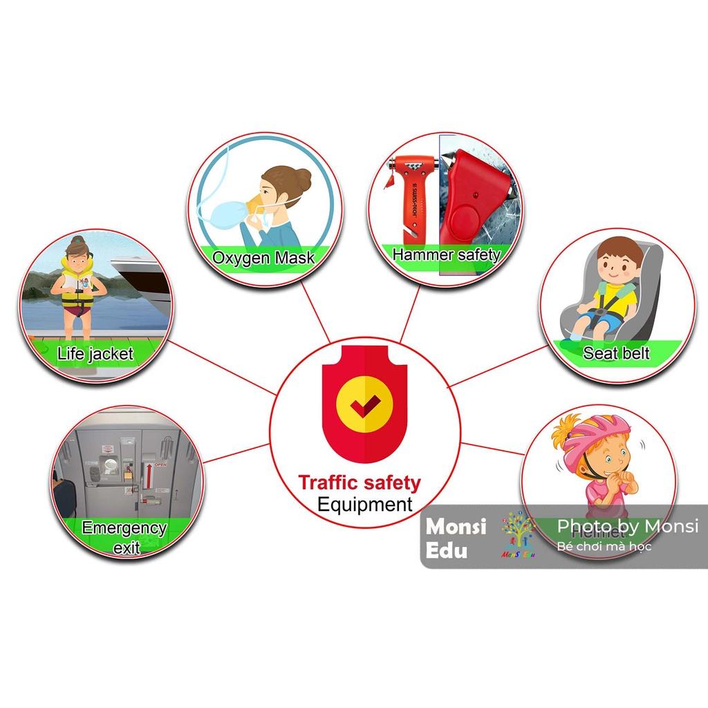 Monsi Edu Học Liệu Dính Dán Phương Tiện &amp; Giao thông 11 chủ đề F16M
