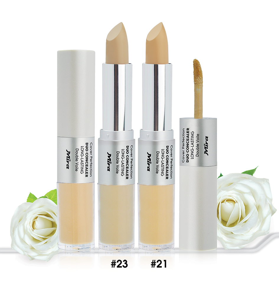  Thanh che khuyết điểm chống nắng 2 đầu Mira hàn Quốc No.23 Light beige tặng kèm móc khoá