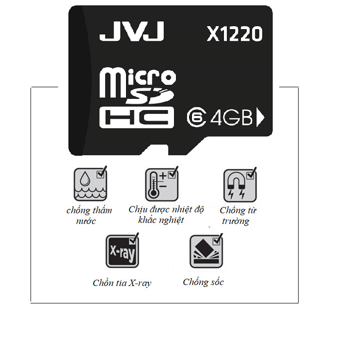 Thẻ nhớ microSDHC JVJ 4G C10 - Thẻ nhớ tốc độ cao