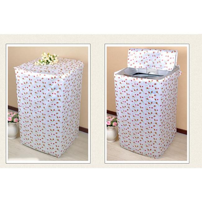 Áo Trùm Máy Giặt Cửa Trên Vải Satin