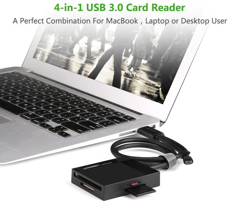 Ugreen UG30230CR125TK 0.5M Đầu Đọc Thẻ Usb 3.0 Đa Năng Cf Sd Tf Ms Otg 50cm - HÀNG CHÍNH HÃNG