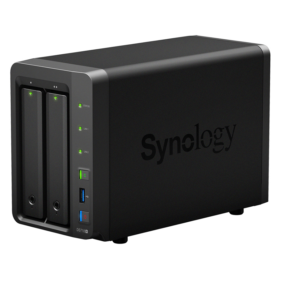 Ổ Cứng Mạng Synology NAS DS718+ (Đen) - Hàng Chính Hãng