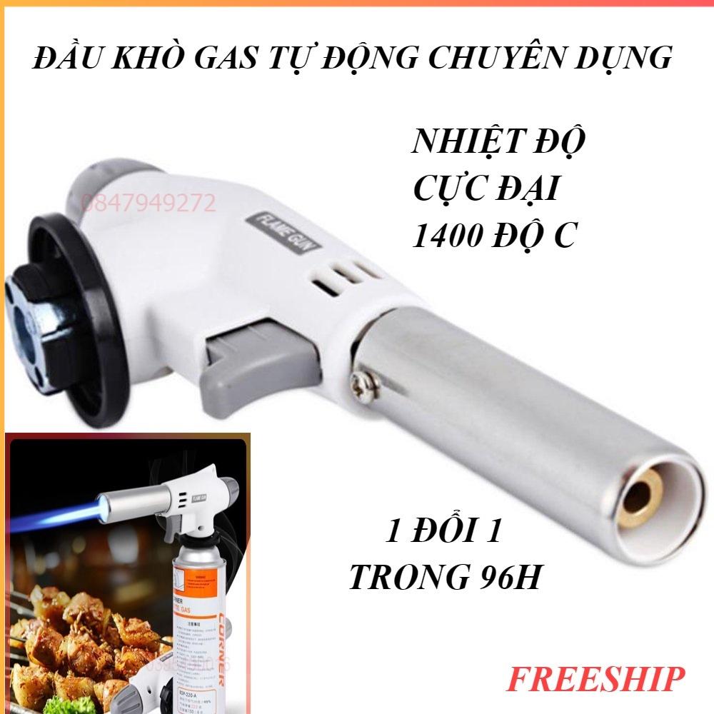 Đầu Khò Gas Chuyên Dụng, Tự động đánh Lửa, Khò Lửa Bình Gas MINI - Núm điều Chỉnh Nhiệt 1400 độ C Nhóm Lửa, hơ ống nước.