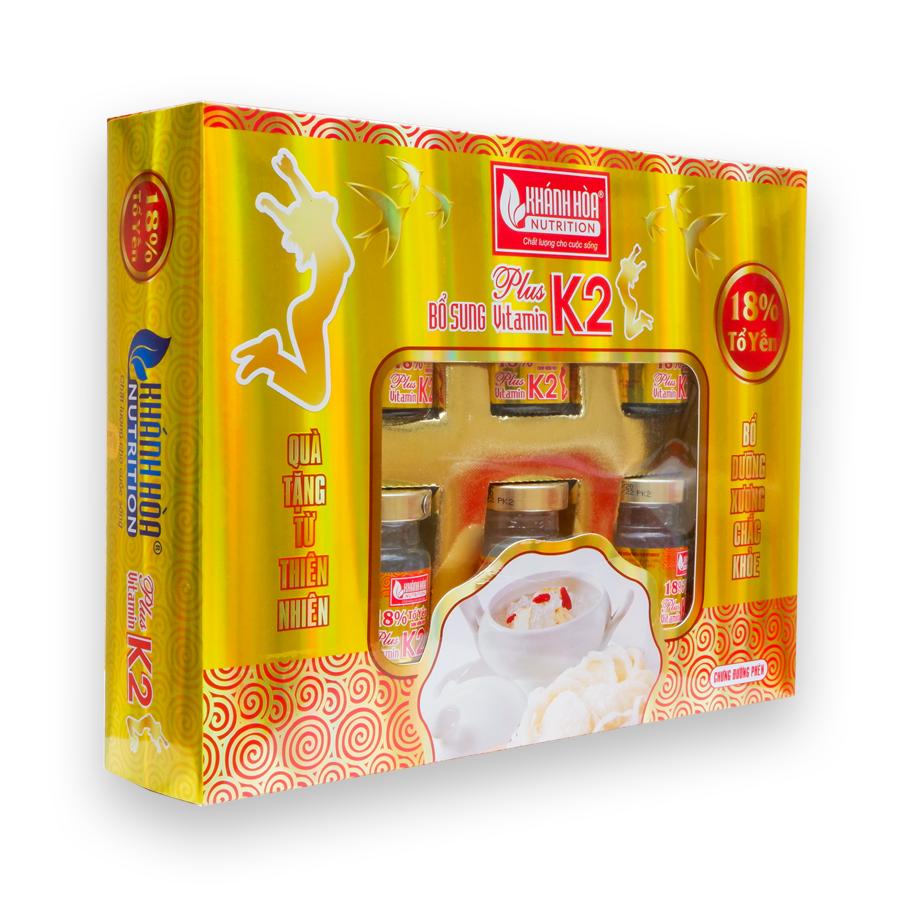 Yến hộp quà K2 chưng đường phèn Khánh Hoà 18%