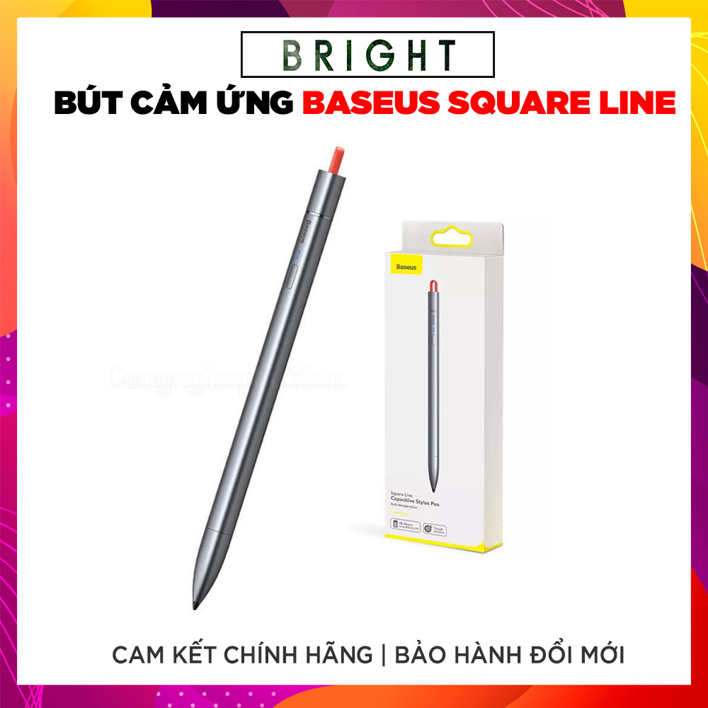 Bút Cảm Ứng Baseus Square Line Capacitive Stylus Pen (Anti Misoperation) Sử Dụng Pin Sạc 140mah - Hàng Chính Hãng