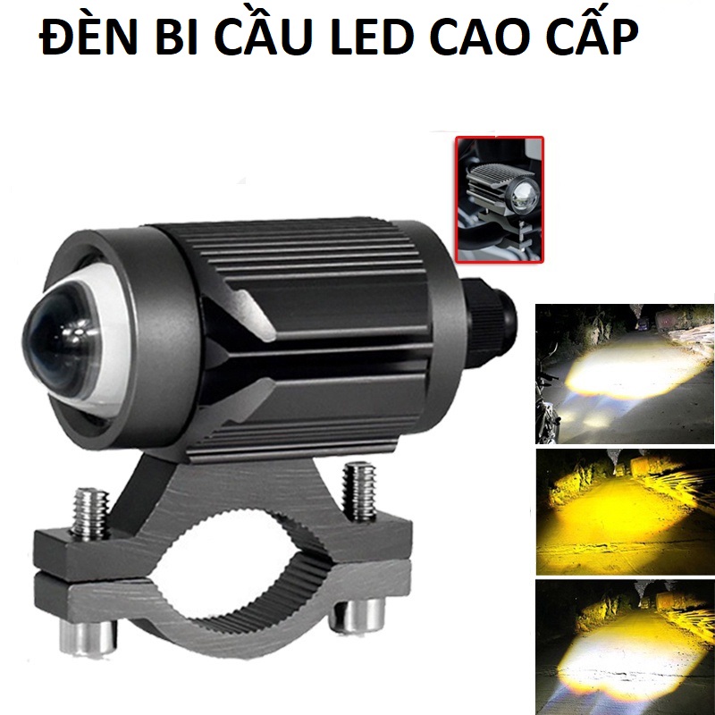 Đèn trợ sáng bi cầu cánh én FX02 12v-80v - 35W kèm pát gắn hàng cao câp mẫu mới siêu bền